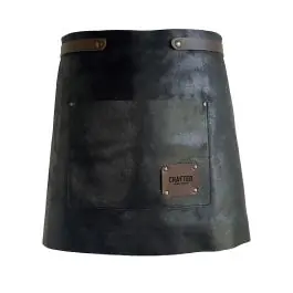 Tablier avec poche - Cuir - Tablier taille - Noir - Cuir fabriqué