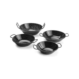 Poêles à paella émaillées - H 4,3 x 18,5 x 23 cm - Hendi - 622834