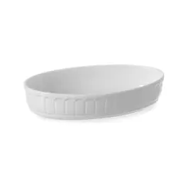 Plat à four Rustica - 24,5 x 14,5 cm - Blanc - Porcelaine - Hendi - 786338