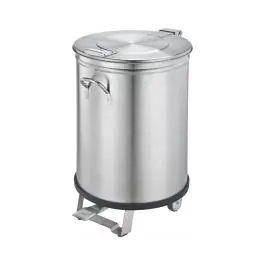 Poubelle - inox - 105 L - H 70 x L 45 x P 45 CM - Saro - 399-2075