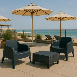 Chaise de terrasse Rosalie - Empilable - Anthracite - G-Line