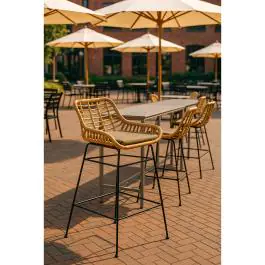 Tabouret de bar de terrasse Janeiro - Naturel - Rotin - G-Line