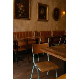 Stoel Old School - Stapelbaar - Vintage Groen - Hout - G-Line