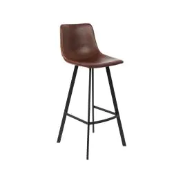 Tabouret de bar Nicolas - Cognac - Similicuir - G-Line
