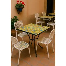 Table de terrasse Espagne - Noire - H 72,5 x L 70 x P 70 cm - G-Line