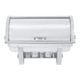 Chafing dish - 1/1 GN - Couvercle à roulettes - acier inoxydable - G-Line