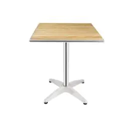 Table - H 72 x 60 x 60 CM - Aluminium/Frêne - Bolero - U430