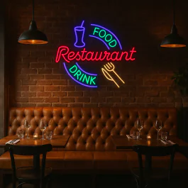 Enseigne lumineuse au néon - Restaurant - LED - G-Line