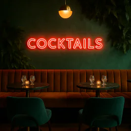 Texte lumineux néon - Cocktails - LED - RGB multicolore - G-Line
