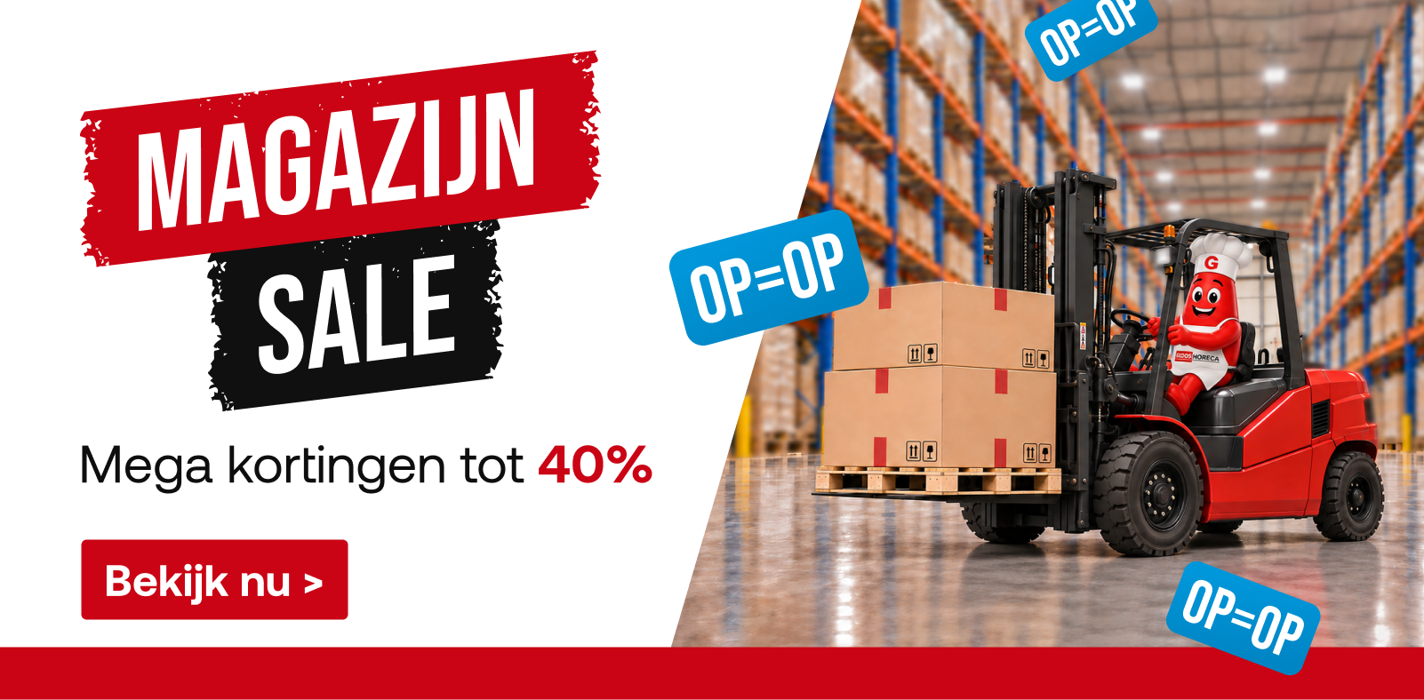 Magazijn sale bij Goos Horeca!